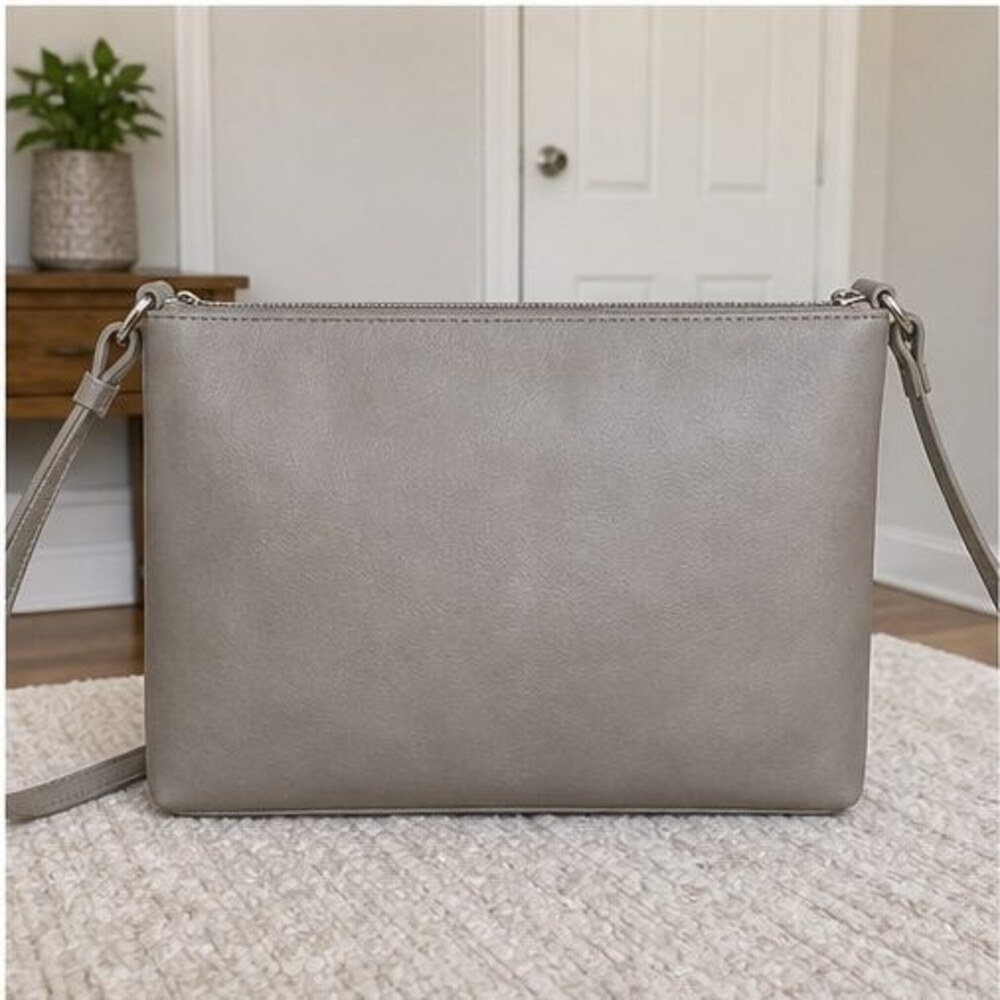 Charcoal Nylon Crossbody Bag